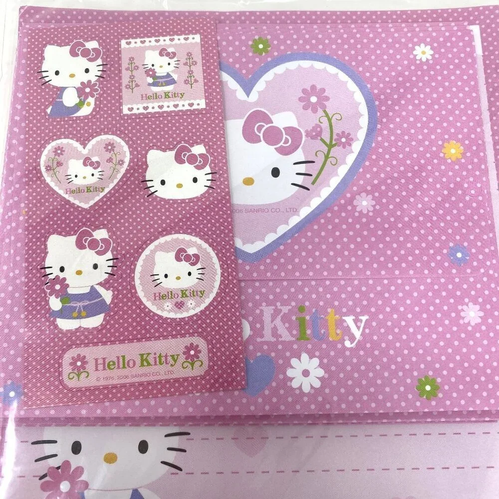 Hello Kitty Letter Writing Set Paper Envelopes Stickers Pink School Learning